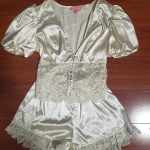 Sugar Thrillz - MILKY TWILIGHT SATIN LOUNGE SET